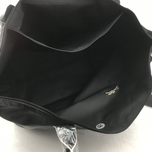NWT Longchamp Le Pliage Original Large Shoulder Nylon Bag Tote IN NEW BLACK - Picture 8 of 8
